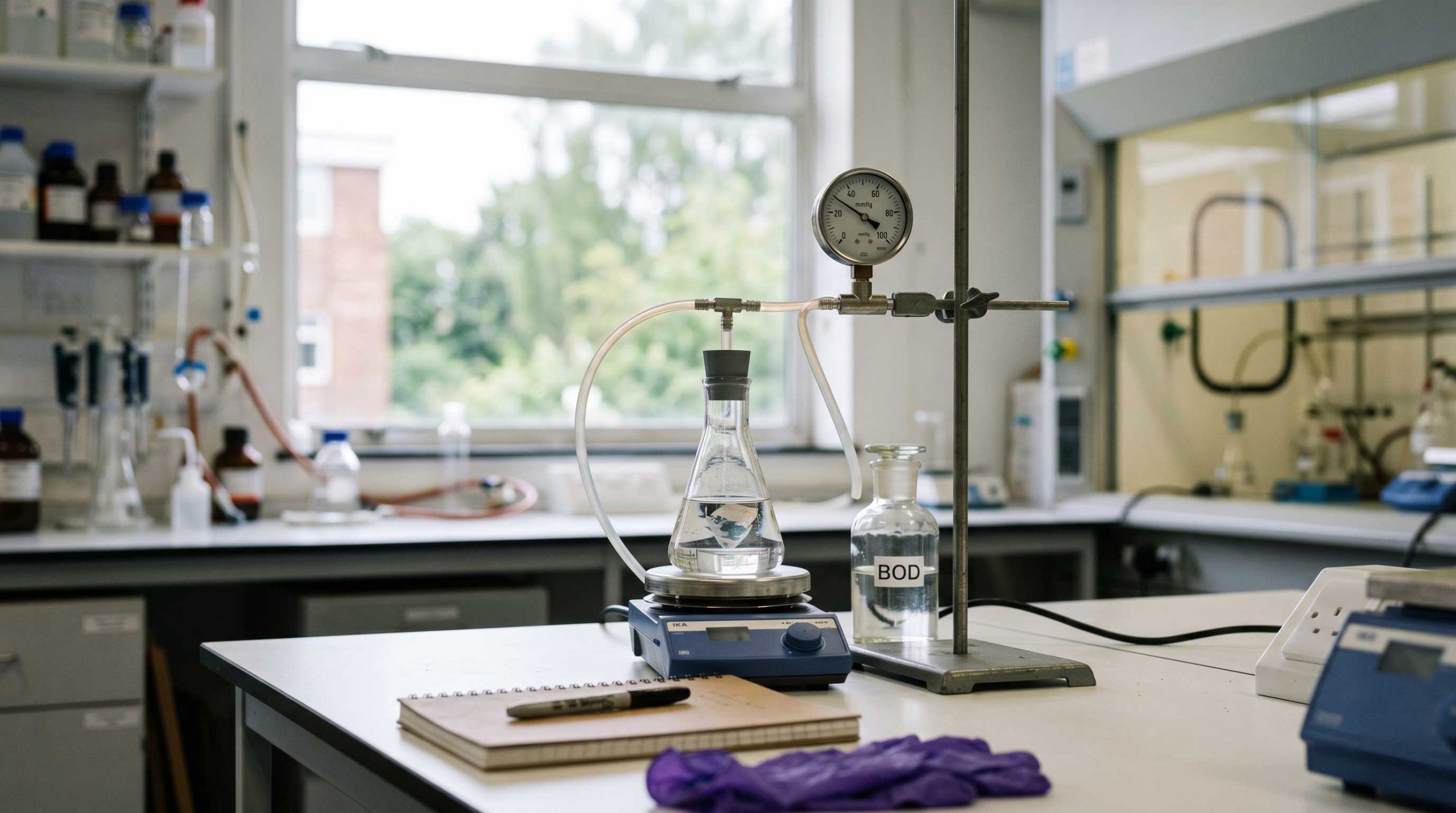 Lab equipment for testing biodegradability